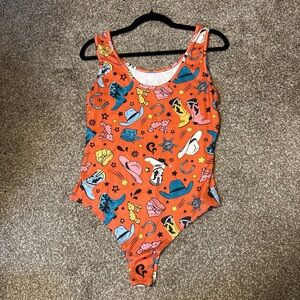 Colorful Cowboy Print Bodysuit